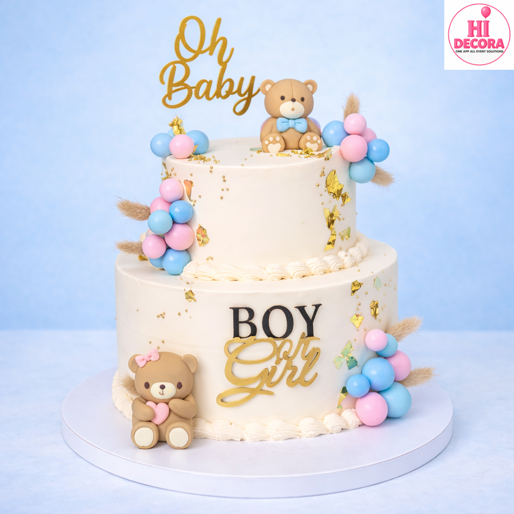 Boy Or Girl Two Tier Cake 