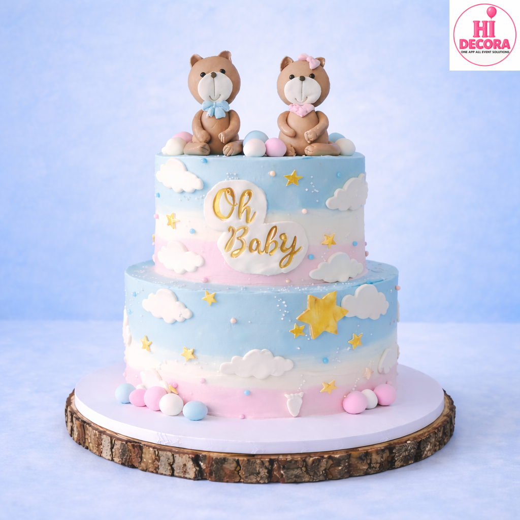 Two Tier Teddy Bear Cake 