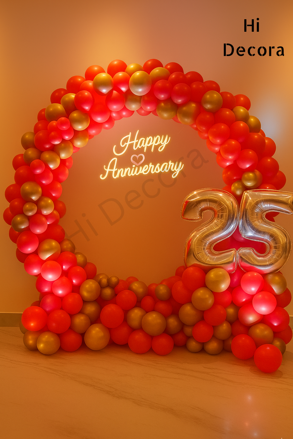 25th Happy Anniversary Ring Decoration