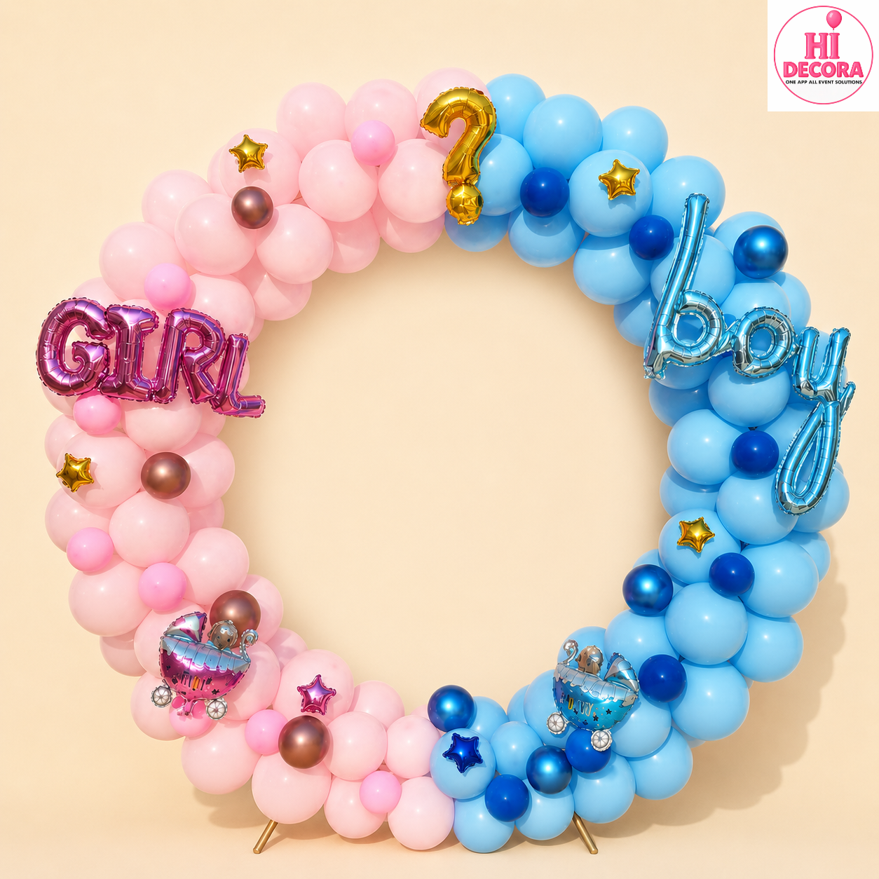 He Or She Baby Shower Ring Decor