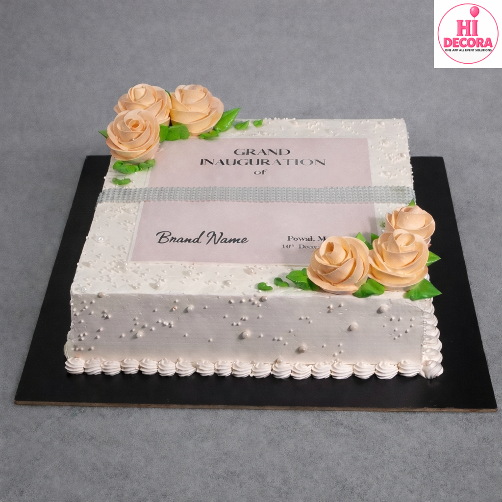 Corporate Launch Floral Cake 