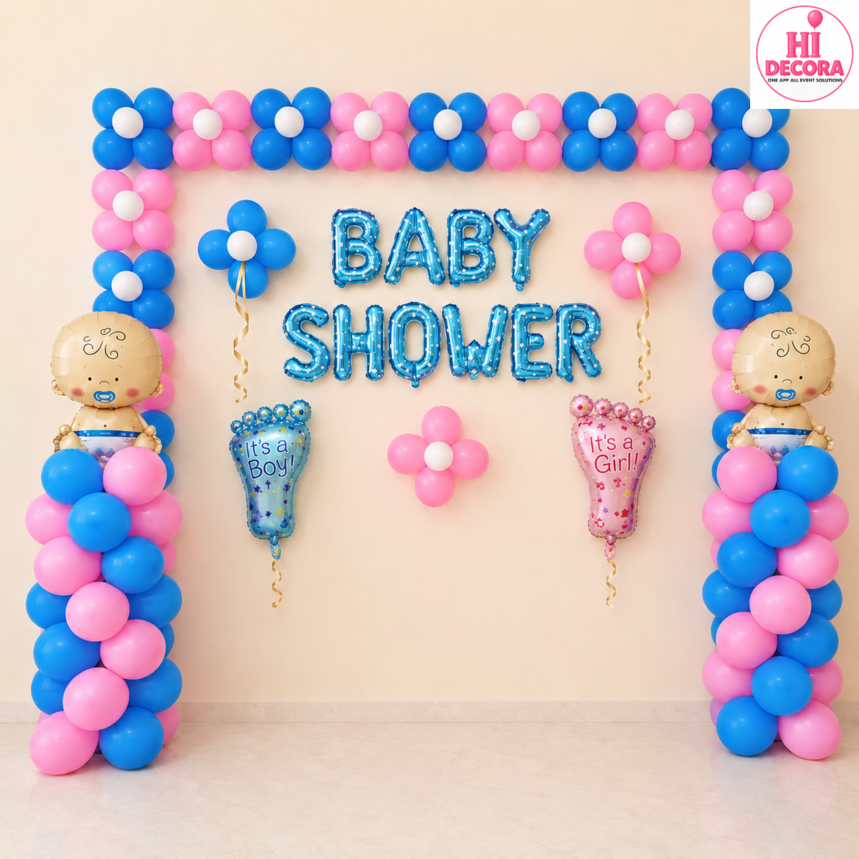 Footprint Baby Shower Decor 