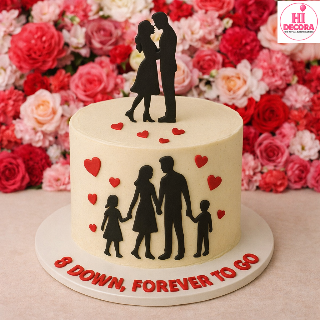 Family Love Anniversary Cake 