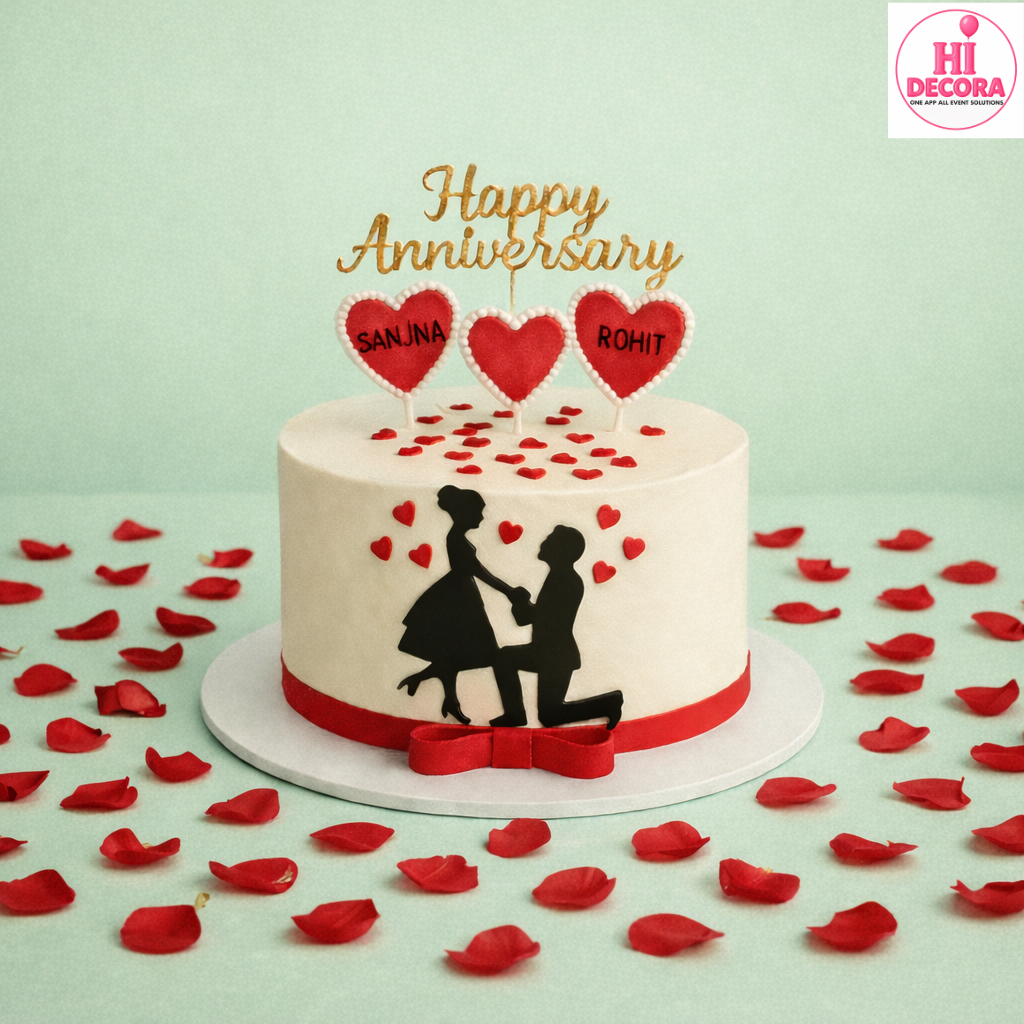 Couple silhouette Cake